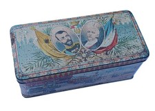 Boîte métal 1896 coffret Franco-Russe visite Tsar Nicolas II France Russian Box