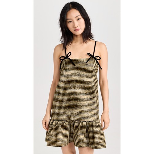 Ganni woolen check - check, mini