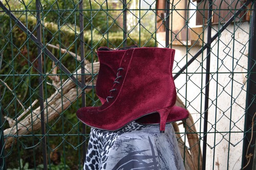 Boots bottines lacets - lacets, en