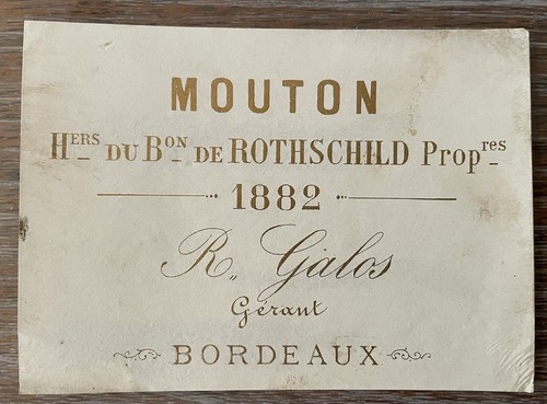 étiquette château mouton - Étiquette,