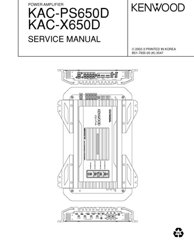 Service manuel instructions - manuel, d'instructions