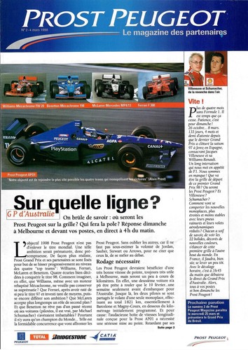 Magazine prost peugeot - prost, n°