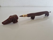 Vintage - Rare stylo bille forme basset en plastique mou - vers 1960