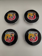 4 Caches Moyeu ABARTH Jante Centre De Roue 60mm Insigne Logo Fiat Abarth
