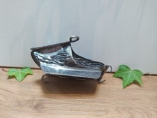 Ancien Moule à chocolat de Noël en fer blanc en forme de sabot Letang