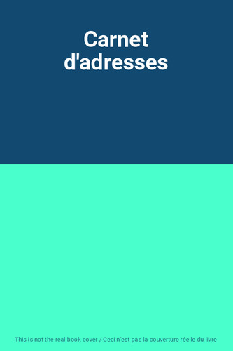 Carnet adresses - carnet, d'adresses