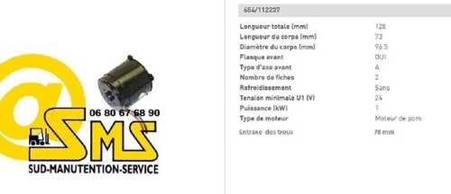 Moteur pompe hydraulique 24v - moteur,