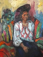 Tableau Peinture femme Targuie