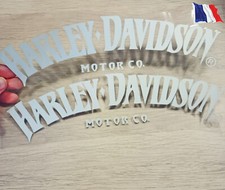 Autocollant HARLEY DAVIDSON  XXL GRIS SILVER reflechissant   MOTO reservoir