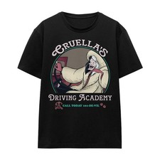 Disney Villains - T-shirt CRUELLA'S DRIVING SCHOOL - Adulte (TV17344)