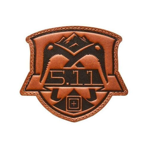 Patch montagne en cuir - en,
