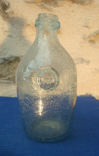 V49 bouteille verre bullé - v49,