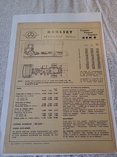 Fiches technique CAMION BERLIET / CAMION PORTEUR TRACTEUR GCK8 ( VINISSIEUX RHÔN