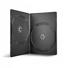 Boîtier rangement 2 CD / DVD épais. 14mm Noir 190x135x14mm