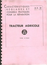 Manuel atelier tracteur renault D22 type R 7052