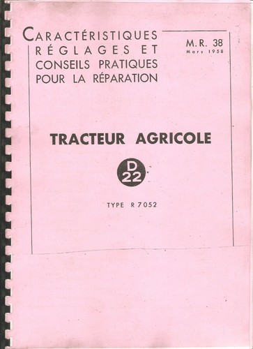 Manuel atelier tracteur