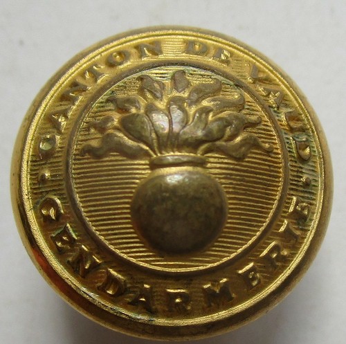 Bouton bombé métal doré - en,