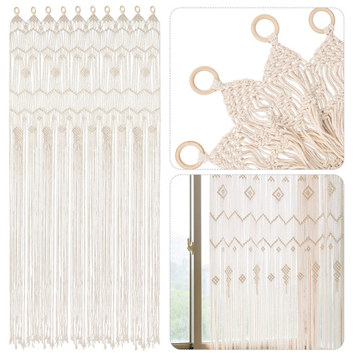 Boho macrame window - boho,