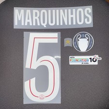 Flocage Nameset MARQUINHOS 2025 2026 HOME Ucl Psg