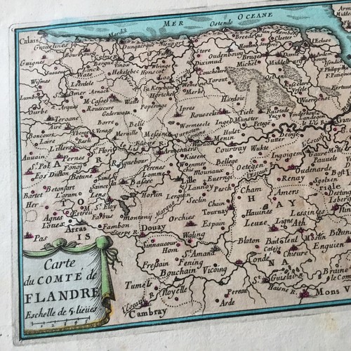 Gravure xviiè carte - comté, de