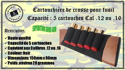 Cartouchière crosse pour - cartouchière,