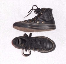 CONVERSE ALL STAR  montantes cuir noir P 30  (12 ½) TBE