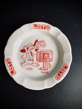 Cendrier publicitaire vintage Loto illustré par Barberousse- Deshoulières-