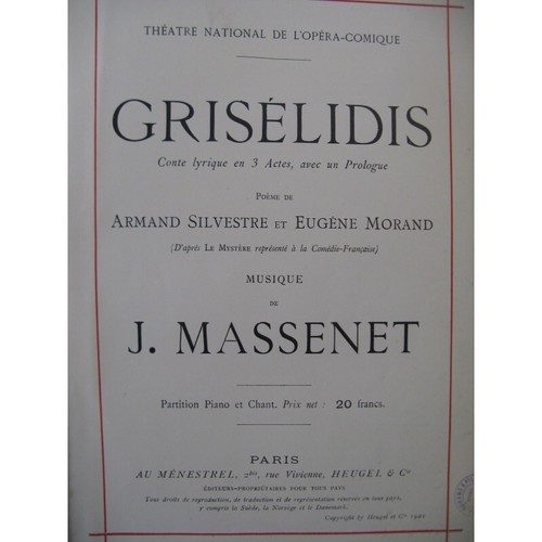 Massenet jules grisélidis - jules,
