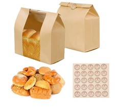 Lot de 25 sacs à pain en papier kraft pour pain fait maison pain au levain sa...