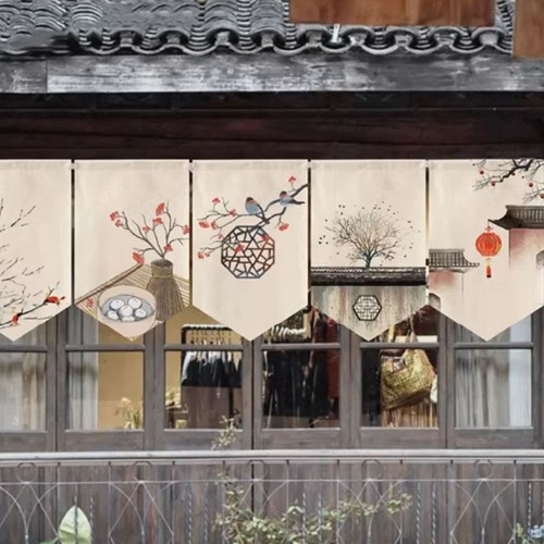 Chinois court rideau triangle - court,