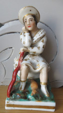 Encrier en porcelaine polychrome et or  personnage assis porcelaine de Paris