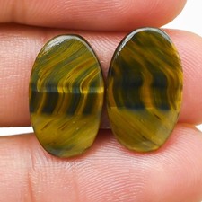 Paire Cabochons Ovale Œil de