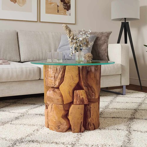 Teck massif flottant table - flottant,