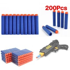 200pcs Soft Recharge Balles Fléchettes Tête Ronde Blaster pour Nerf N-Strike Toy