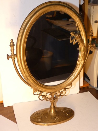 Miroir sur pied psyche laiton - miroir,