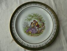 Arts décoratifs Assiette porcelaine Limoges Motif Fragonard Amoureux