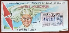 Billet de loterie nationale 1969 35e tr Gr5  POUR NOS VIEUX - Fusilier 1791
