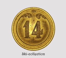 Bouton 14°Régiment Infanterie de Ligne, officiers(1844-1871) Napoléon III°. 16mm