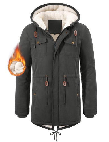 Manteau homme hiver fourrure - manteau,