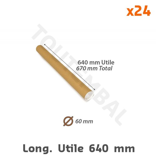 Tube carton cylindrique - , Ø