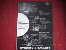  ANCIENNE  BROCHURE   PUBLICITAIRE   CHARGEUR  FRONTAL  STOCKEY & SCHMITZ