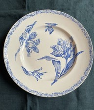 Plat rond terre de Fer K G Luneville Modèle Tulipe Diamètre 27 cm