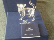 Swarovski figurine chat avec