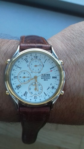 Racer w50019 white - white, chronograph