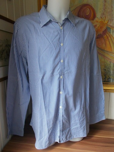 Chemise coton vichy blanc/bleu