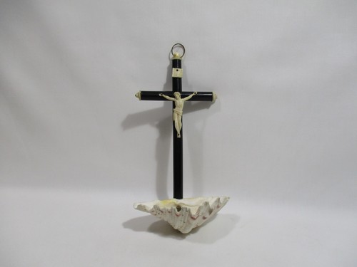 Ancien crucifix croix benitier - crucifix,