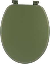 Abattant WC en Bois Vert Kaki avec kit de fixation - TENDANCE | FREE SHIPPING |