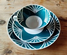 Ensemble Tasse à Thé Sous-tasse et Assiette à Dessert Porcelaine Fine TBE !!