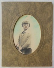 Ancienne PHOTO Colorisée  FILLETTE Sous Carton