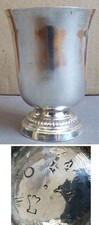 Timbale en argent massif 18e siècle fermiers généraux silver glass 18th century